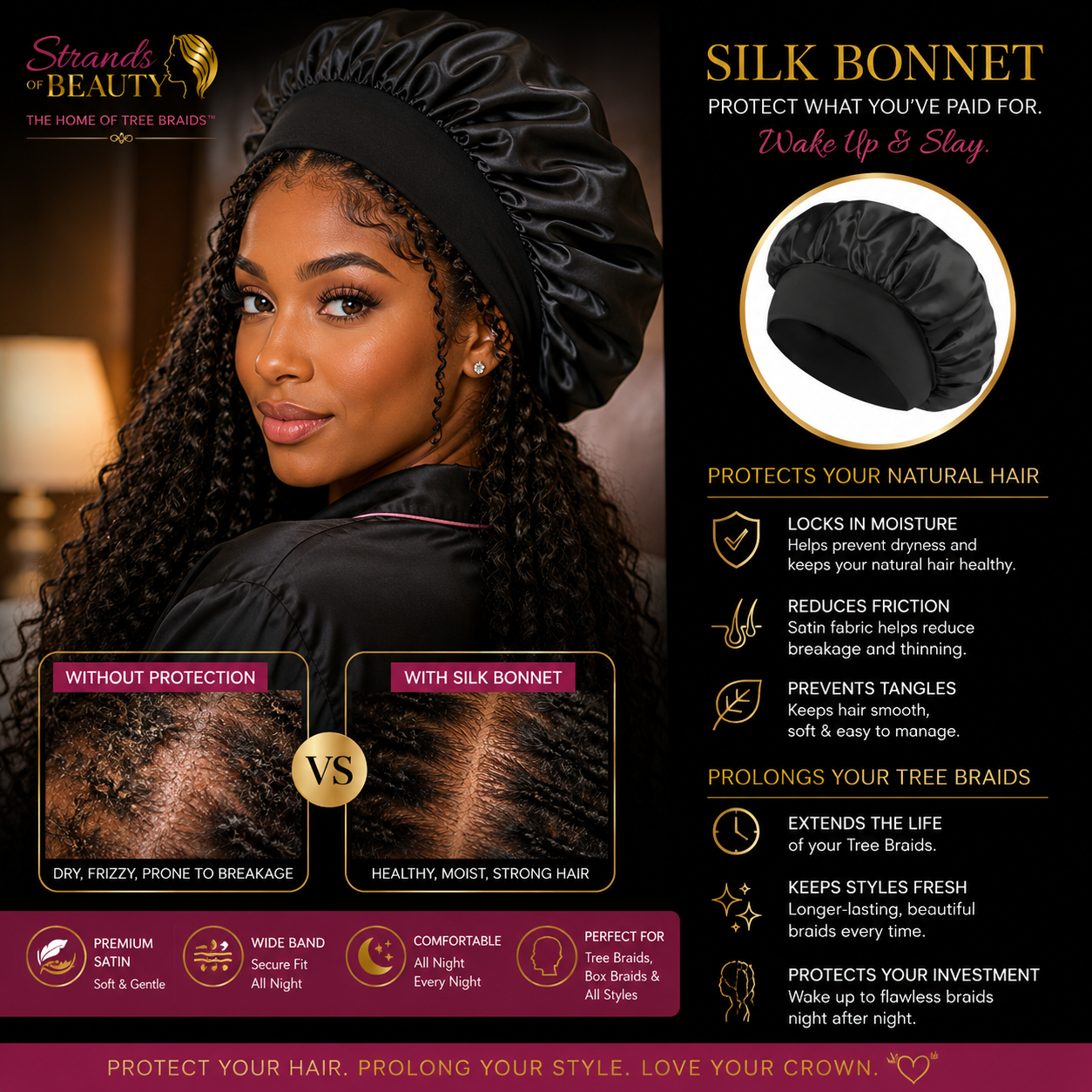 Tree Braids Bonnet