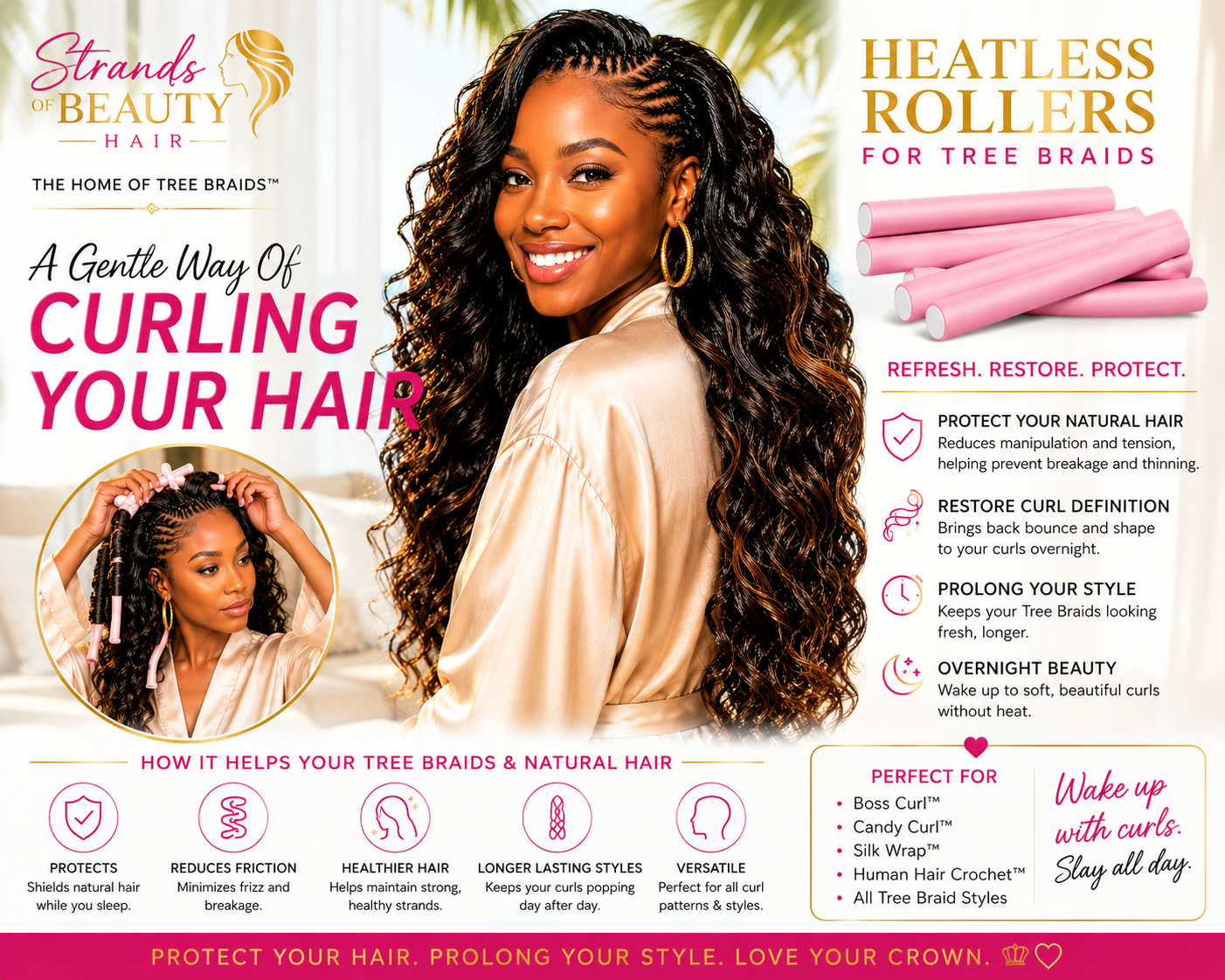 Heatless Tree Braid Rollers